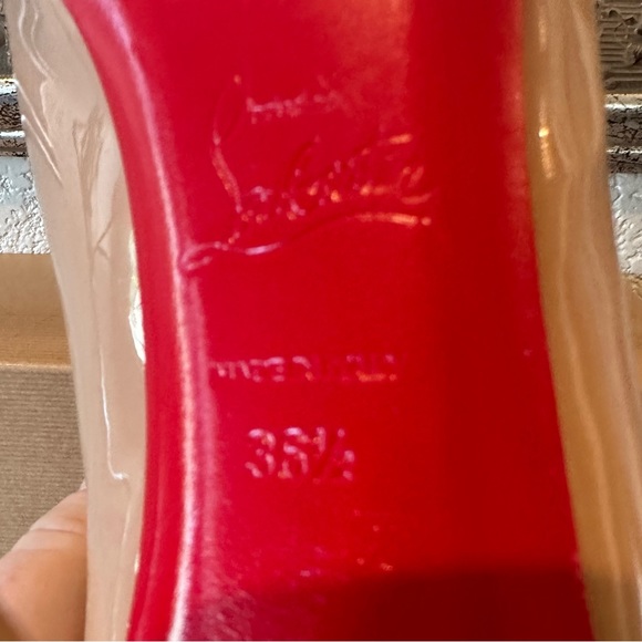 Christian Louboutin Nude Patent Argotik 100 Pumps - Picture 10 of 13